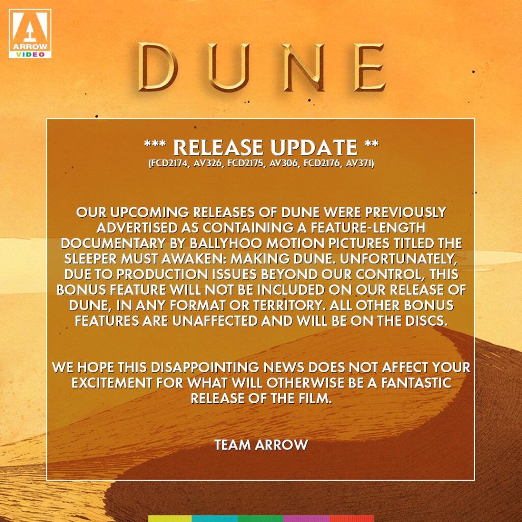 Team Arrow - Dune Announcement